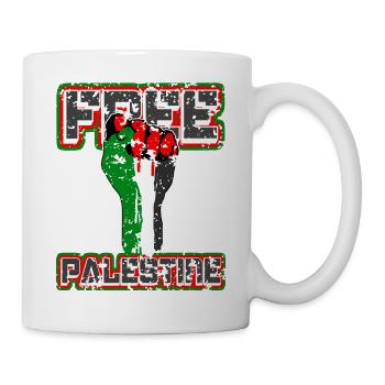 Palestine libre - Poing de Palestine, Palestine - Mug blanc - blanc - Droite