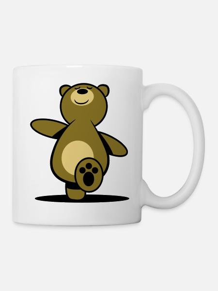 Teddybär wandern gehen - Tasse - Weiß