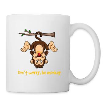 Monkey human monkey primates Don't worry the wild gift - Mug - white - Right
