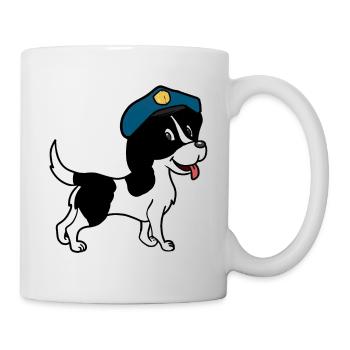 Hund Polizeihund Hunde Wachhund Haustiere Polizei - Tasse - Weiß - Rechts