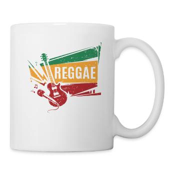 Reggae Guitar Reggaeton Reggaestyle Music - Mug blanc - blanc - Droite
