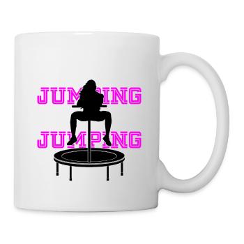 Jumping Trampoline Fitness Workout Trend Sport - Mug - white - Right