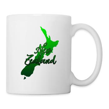 Neuseeland Welt - Tasse - Weiß - Rechts