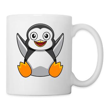 Pinguin Lustiger Süßer Liebhaber Meer Eis Geschenk - Tasse - Weiß - Rechts