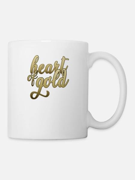 heart of gold - Tasse - Weiß