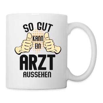 Gutaussehender Arzt Habilitation Arzthelfer - Tasse - Weiß - Rechts