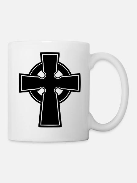 croix celtique - Mug blanc - blanc
