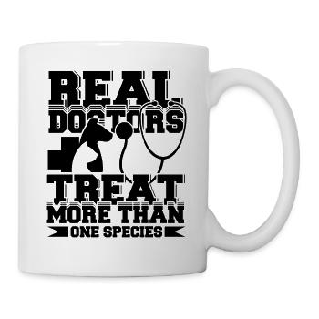 Real Doctors Veterinarian Vet Surgeon Profession - Mug - white - Right