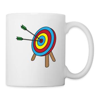 Archery bow and arrow longbow gift - Mug - white - Right