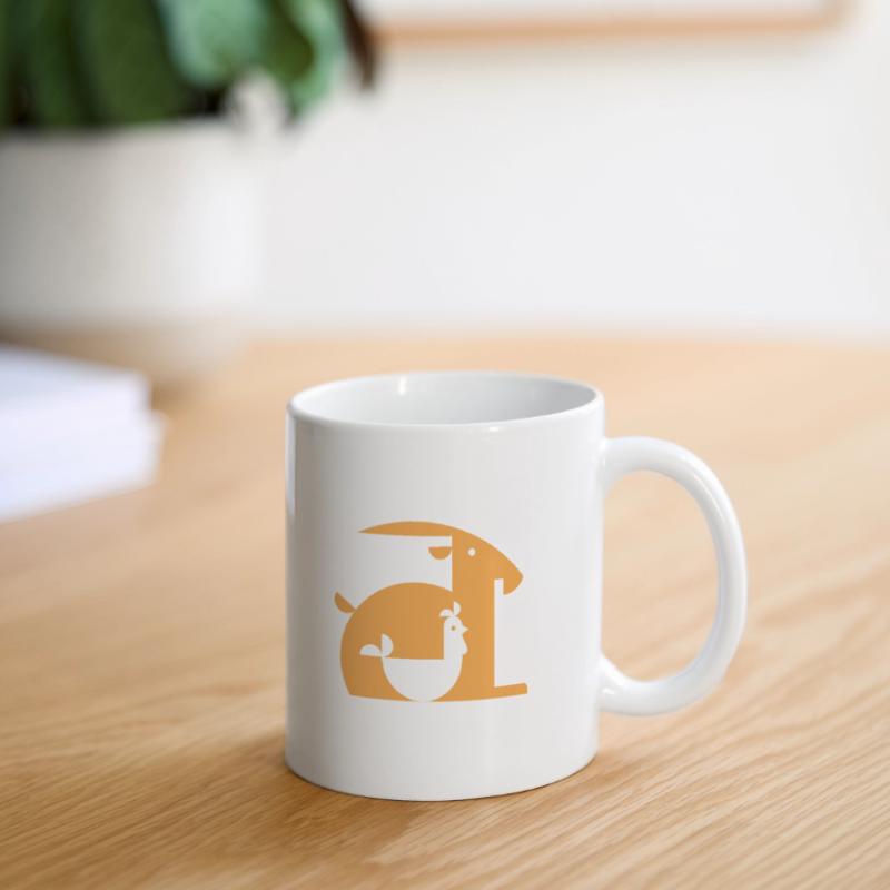 Ziege oder Hahn Illusion Optik Täuschung Geschenk Tasse