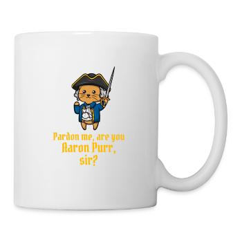 Cadeau d'un duel hôte chat Hamilton Chat Aaron Purr - Mug blanc - blanc - Droite