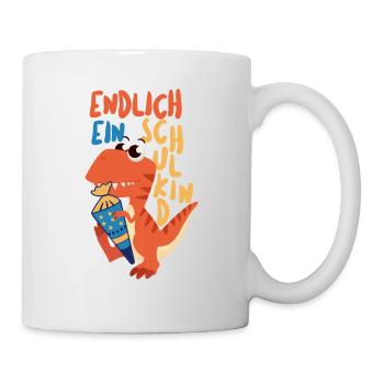 Finally schoolchild 1st grade school enrollment gift - Mug - white - Right