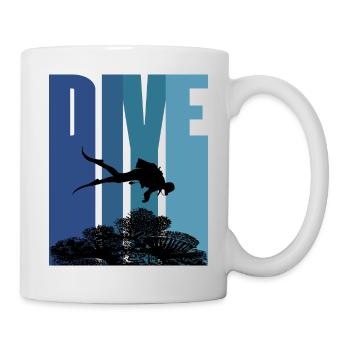 Cadeau de récif de corail pour plongeur - Mug blanc - blanc - Droite