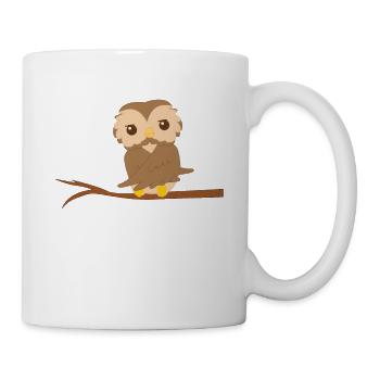 Owl - Owls - Mood - Bad Mood - Saying - Mug - white - Right