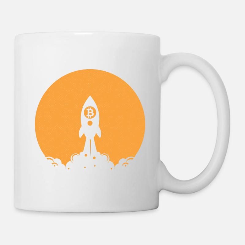 Bitcoin Crypto-Monnaie Crypto Rocket - Mug blanc - blanc