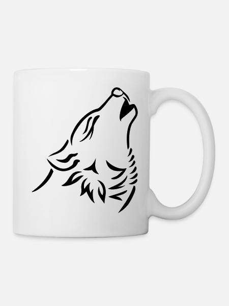 Wolf - Tasse - Weiß