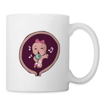 Grossesse mère naissance bébé chanteur musicien - Mug blanc - blanc - Droite
