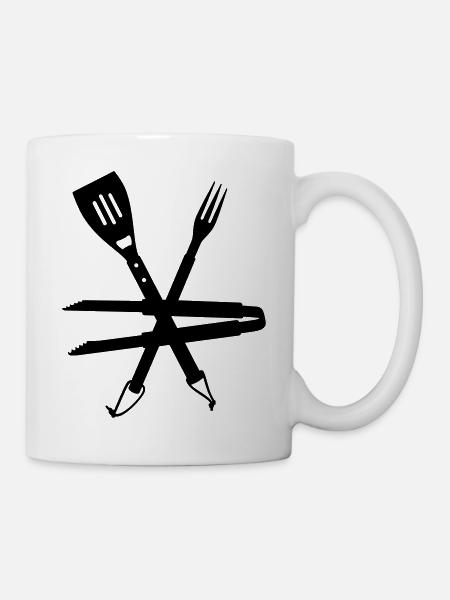 Grillbesteck / BBQ Utensils (1c) - Tasse - Weiß