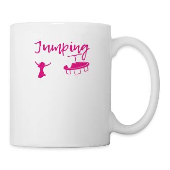jumping trampoline girl jump jump tramp gift - Mug - white - Right