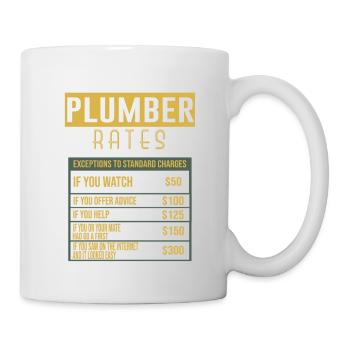 Klempner Preise - Tasse - Weiß - Rechts