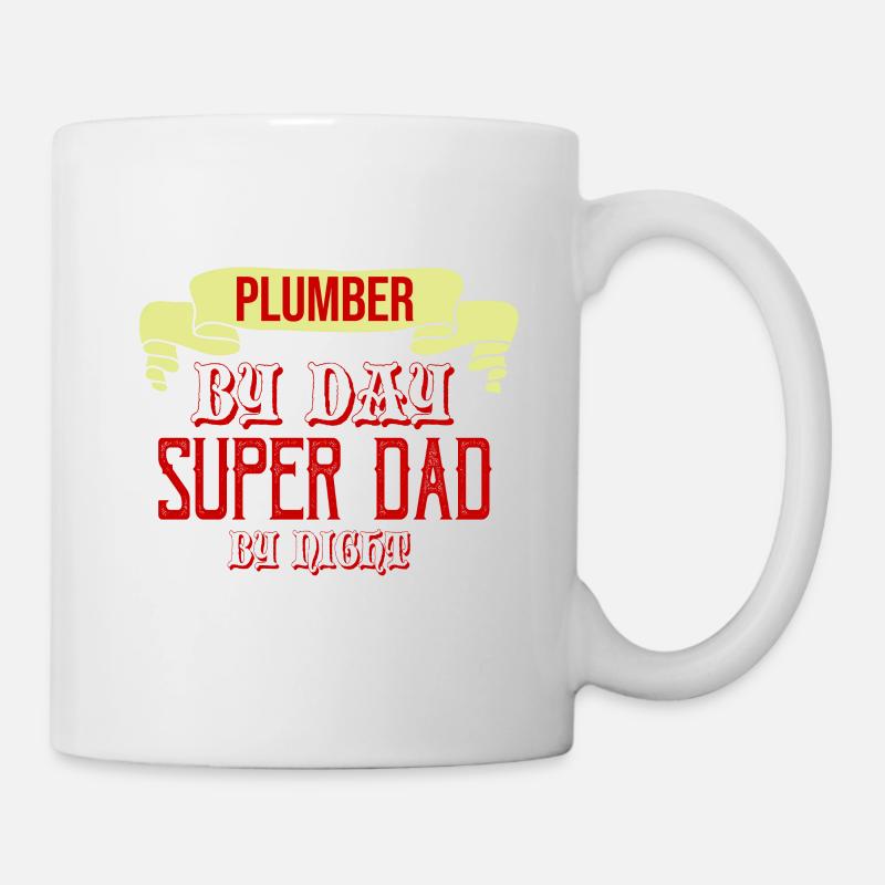 Plombier de jour supervati la nuit - Mug blanc - blanc