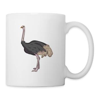 Illustration d'autruche - Mug blanc - blanc - Droite
