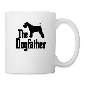 The Dogfather, lustiges Zwergschnauzer Geschenk - Tasse - Weiß - Rechts