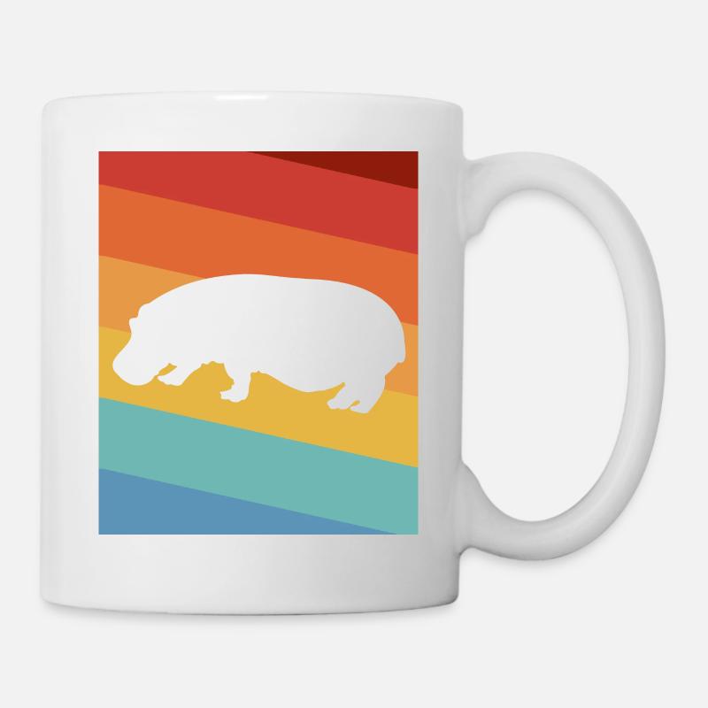 Nilpferd Afrika Safari Hippo - Tasse - Weiß