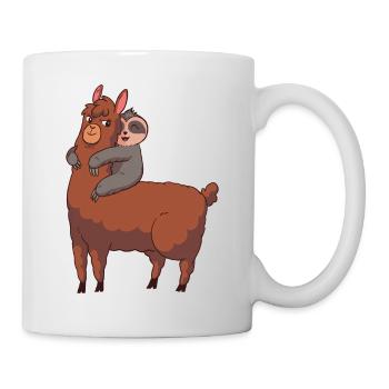 Lama Sloth - Mug blanc - blanc - Droite