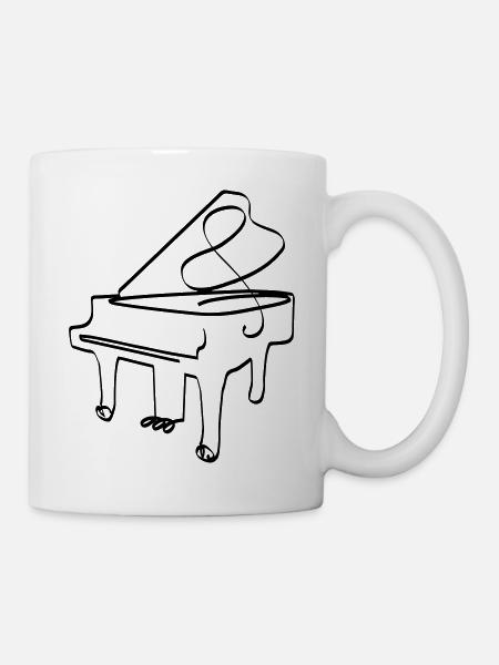 piano - Mug blanc - blanc