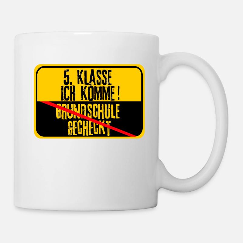 5. klasse ich komme Grundschule Abschluss Schule - Tasse - Weiß