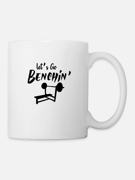 Bankdrücken Sportler - Tasse - Weiß
