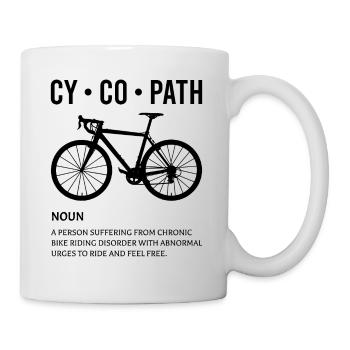 Fahrradfahrer - Tasse - Weiß - Rechts