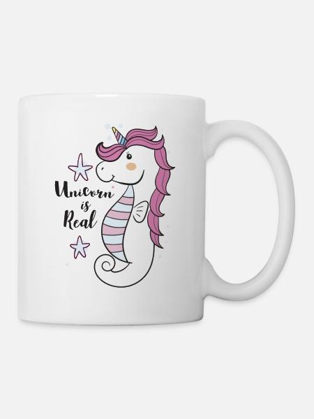 UNICORN IS REAL - Tasse - Weiß