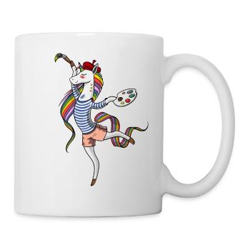 Unicorn Painter Artist Art Student Painting - Mug - white - Right
