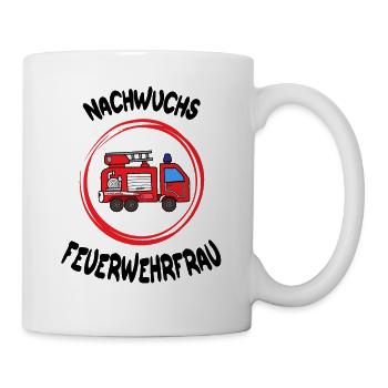 nachwuchs feuerwehrfrau Geschenk feuerwehr - Tasse - Weiß - Rechts