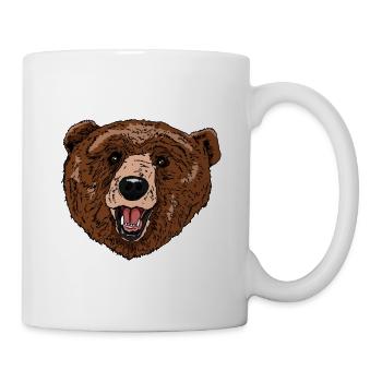 Ours brun de l'idée de cadeau du parc national - Mug blanc - blanc - Droite