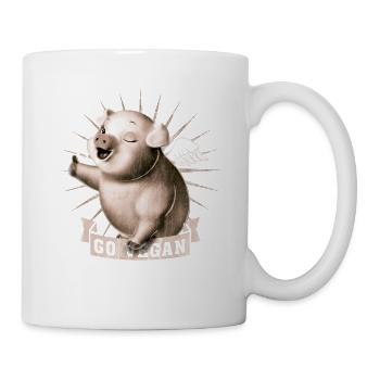 Go Vegan - Mug blanc - blanc - Droite