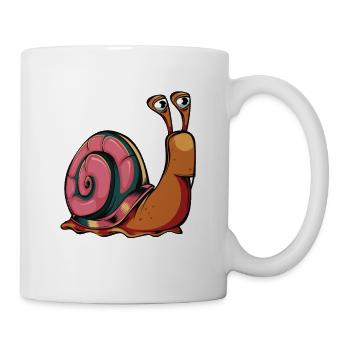 Escargot de dessin animé - Mug blanc - blanc - Droite