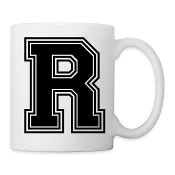 R_letter_R_w31 - Mug - white - Right