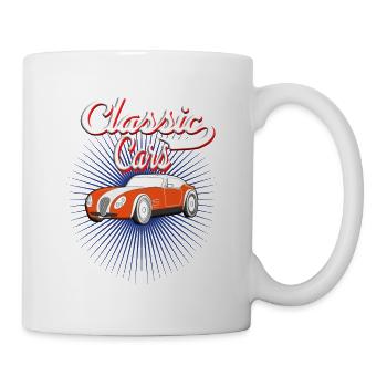 Automobil Auto Oldtimer Klassik - Tasse - Weiß - Rechts