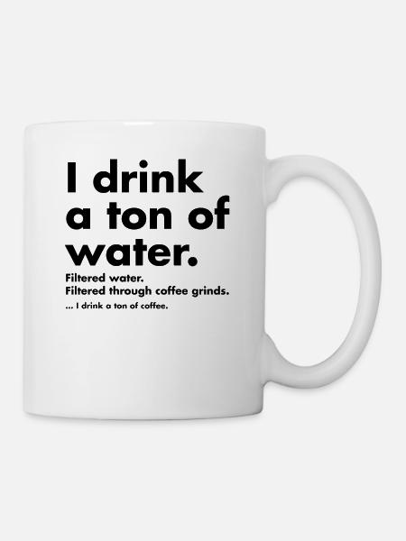 Lustiges Kaffee-Zitat, sagend - Tasse - Weiß