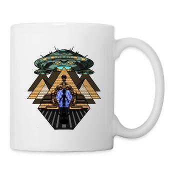 Alien Abduction Egyptian Pyramids Anunnaki - Mug - white - Right