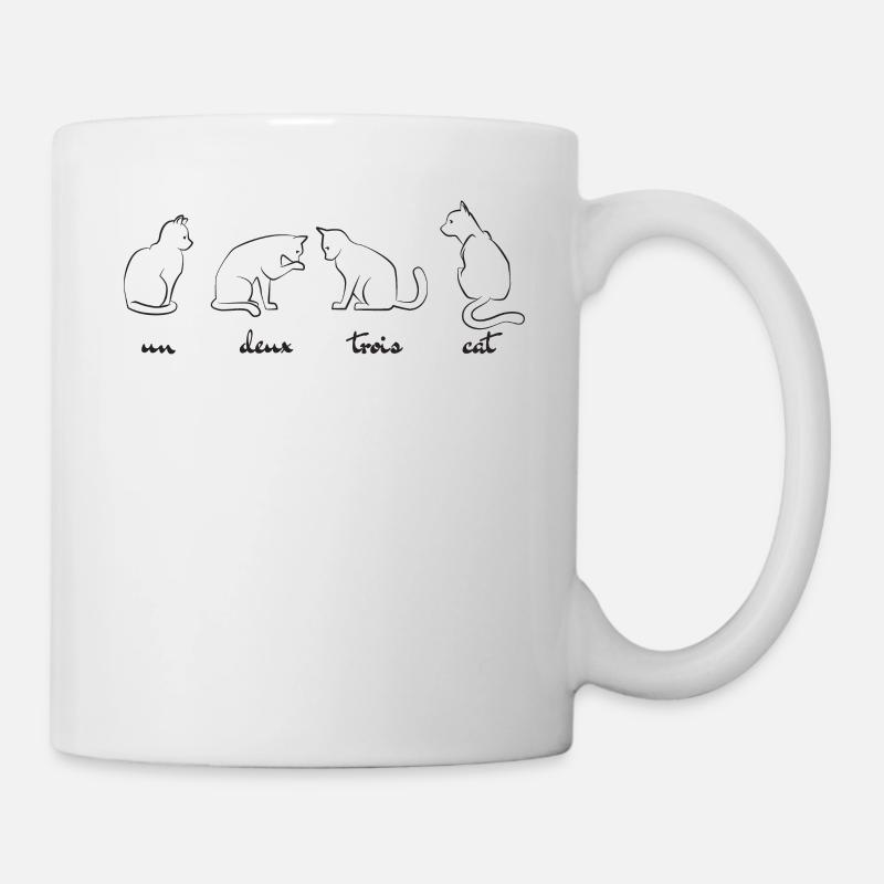 Un Deux Trois Cat - Mug blanc - blanc