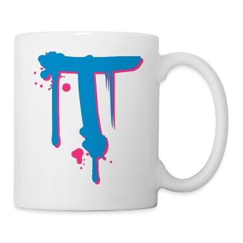 T Graffiti spray drops Farbklex - Mug - white - Right