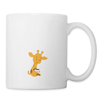 Giraffe - Giraffen - Kaffee - Spruch - Tasse - Weiß - Rechts