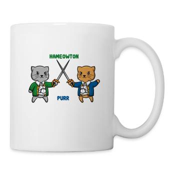 Cadeau d'un duel hôte chat Hamilton Chat Aaron Purr - Mug blanc - blanc - Droite