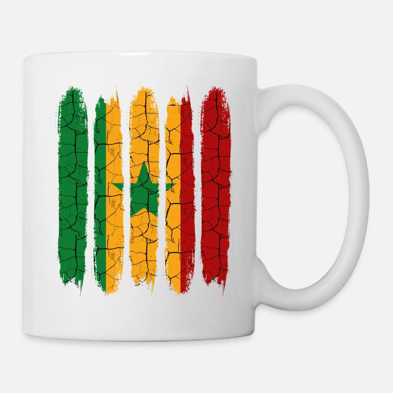 République du Sénégal Cool Flag Modern Dakar Gift - Mug blanc - blanc
