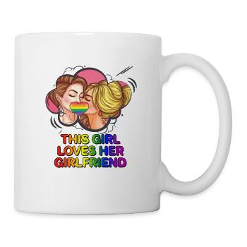 Gay Pride Rainbow Flag Lesbian LGBT Queer Lesbians - Mug - white - Right