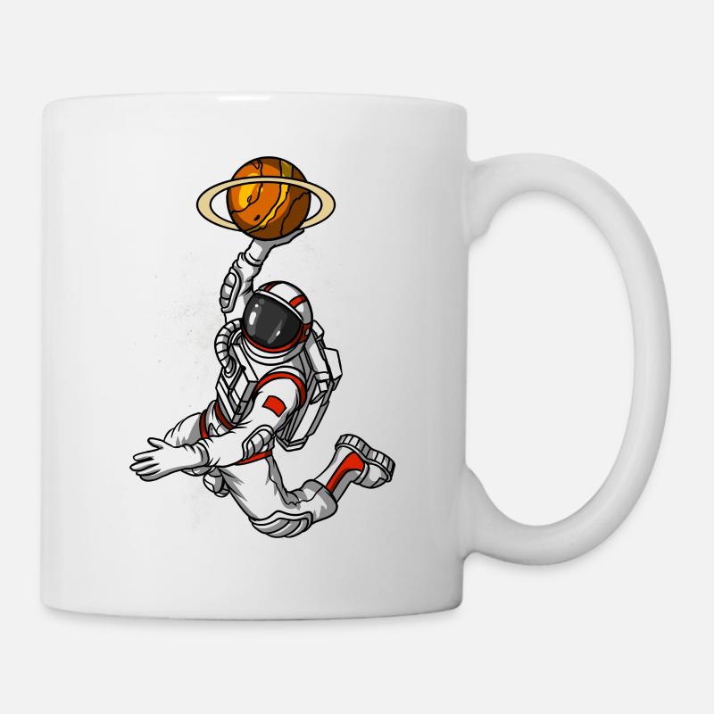Basketball Astronaut Space Cosmic Planet - Tasse - Weiß